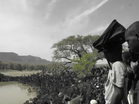 ドゴン族：マリ共和国のドゴン族の魚祭り：マリ撮影コーディネーターのロケ現場からのビデオ