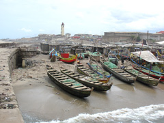 Fisherman's wharf in Accra