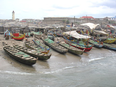 Fisherman's wharf in Accra