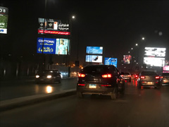 from the airport to Cairo : an endless forest of billboards