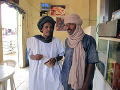 At a roadside restaurant: Tuareg people