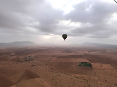 Filming from a hot air balloon.