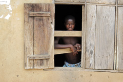 A "typical" Yoruba family home in Oyo State, in south west Nigeria.