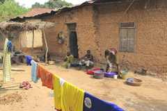 A "typical" Yoruba family home in Oyo State, in south west Nigeria.