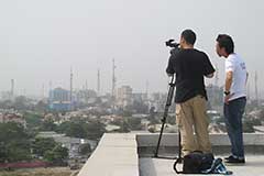 Filming Lagos from above