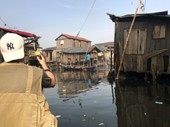 Makoko, a town on stilts in the center of Lagos