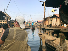 Makoko, a town on stilts in the center of Lagos