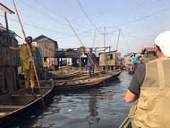 Makoko, a town on stilts in the center of Lagos