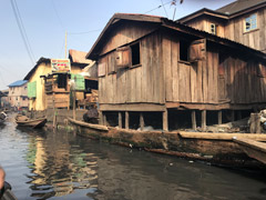 Makoko, a town on stilts in the center of Lagos