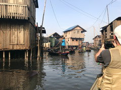 Makoko, a town on stilts in the center of Lagos