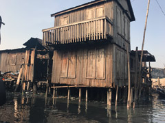 Makoko, a town on stilts in the center of Lagos