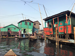 Makoko, a town on stilts in the center of Lagos