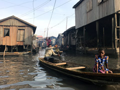 Makoko, a town on stilts in the center of Lagos