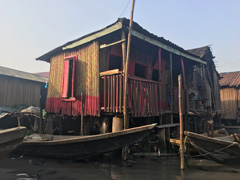 Makoko, a town on stilts in the center of Lagos