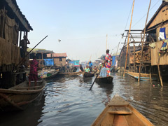 Makoko, a slum on stilts in the center of Lagos