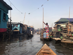 Makoko, a town on stilts in the center of Lagos