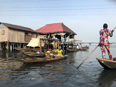 Makoko, a town on stilts in the center of Lagos