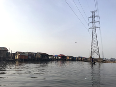 Makoko, a town on stilts in the center of Lagos