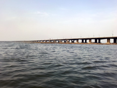 The Third Mainland Bridge in the center of Lagos
