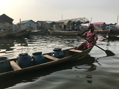 Makoko, a town on stilts in the center of Lagos