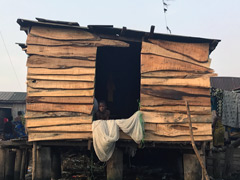 Makoko, a town on stilts in the center of Lagos