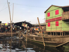 Makoko, a town on stilts in the center of Lagos