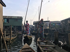 Makoko, a town on stilts in the center of Lagos