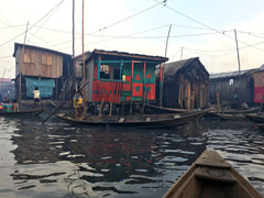 Makoko, a town on stilts in the center of Lagos