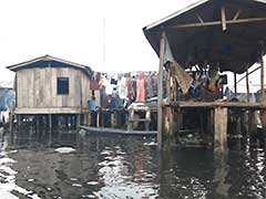 Makoko, a town on stilts in the center of Lagos