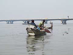 A young fisherman of Makoko, a town on stilts in the center of Lagos