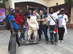 Skateboarders in Lagos