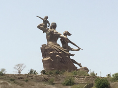 A huge monument in Dakar, the capital of Senegal : the "Monument of African Renaissance"