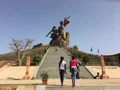 A huge monument in Dakar, the capital of Senegal : the "Monument of African Renaissance"