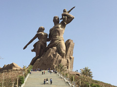 A huge monument in Dakar, the capital of Senegal : the "Monument of African Renaissance"