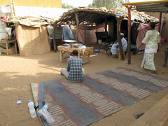 Near to the border between Mali and Senegal : a restaurant on the side of the road.