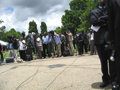 Media covering the inauguration ceremony