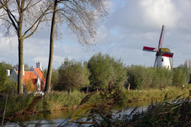 Approximately 11 kilometers from Bruges