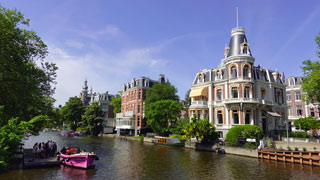 The neighborhood surrounding Amsterdam's Rijksmuseeum (National Museum of Fine Arts).