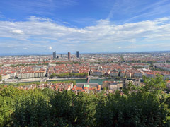 Overhead view of Lyon, France