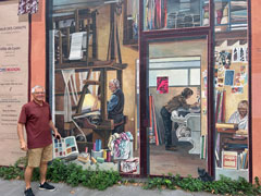 "trompe l'oeil" / "fresco" in the city of Lyon.