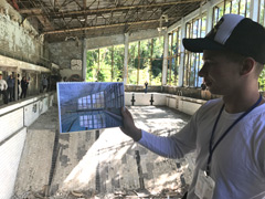 Tourists visiting Pripyat