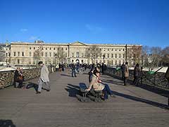 the Louvre Museum as seen from the Pont des Arts