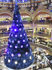 The interior of the famous parisian department store Printemps.