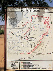 Une carte du pays dogon.