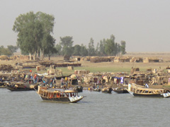 La rive du fleuve Niger vue de Mopti