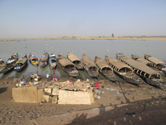 La rive du fleuve Niger vue de Mopti