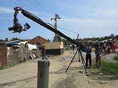 Le décor d'un film de Nollywood en devenir.