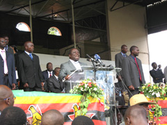 le nouveau Premier Ministre Morgan Tsvangirai s'adresse au peuple du Zimbabwe