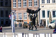 Copenhague : statue intéressante située à Gammel Strand