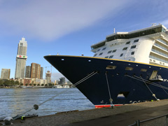 Vue du port de Rotterdam.